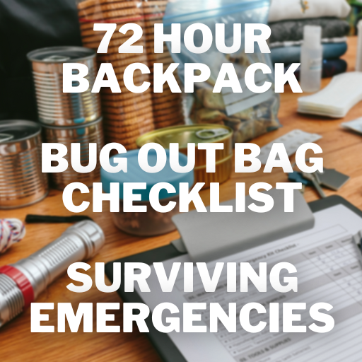 Bug Out Bag Checklist: Essential 72 Hour Backpack Survival Kit Items ...